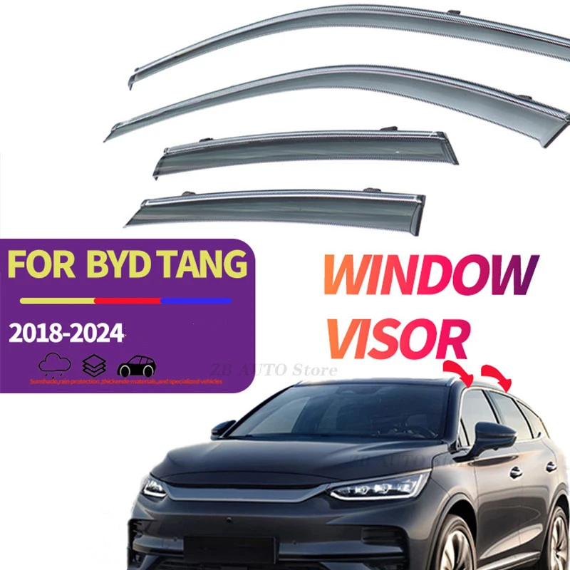 

For BYD Tang 2018+ Window visors Rainwater prevention; Covering the sunlight; Anti fog; Snow prevention