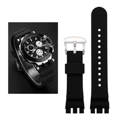 For Tissot T-SPORT Sport T115417 T115407/427 Silicone Rubber Watch Waterproof Strap Bracelet with Tools 22mm Notch Watchband