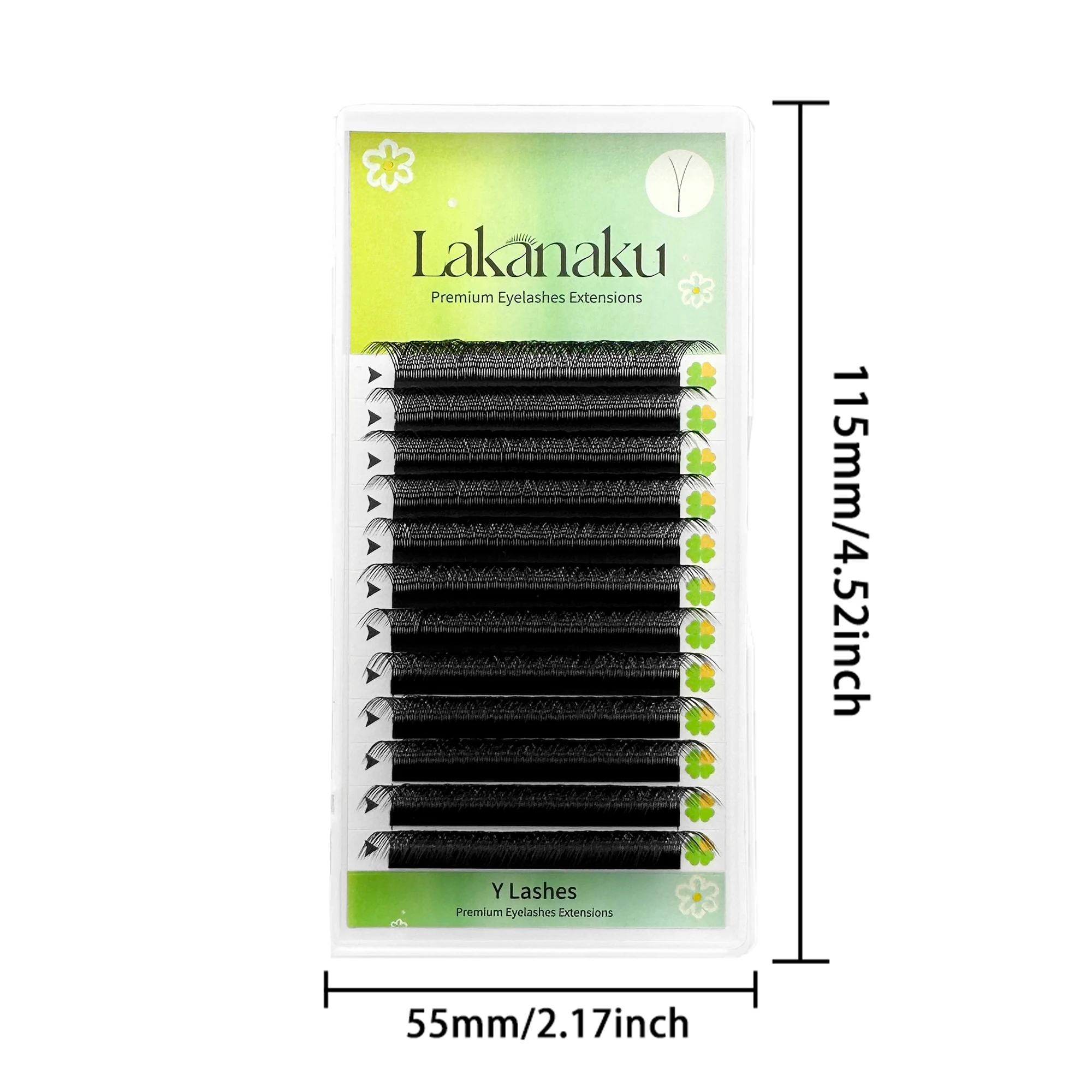LAKANAKU 2D YY Volumen-Wimpernverlängerungen Weiche PBT 1D Y Wimpern Volumen Brasileiro Y Cilia und Brasilianisches Volumen Cilios – Detail 5