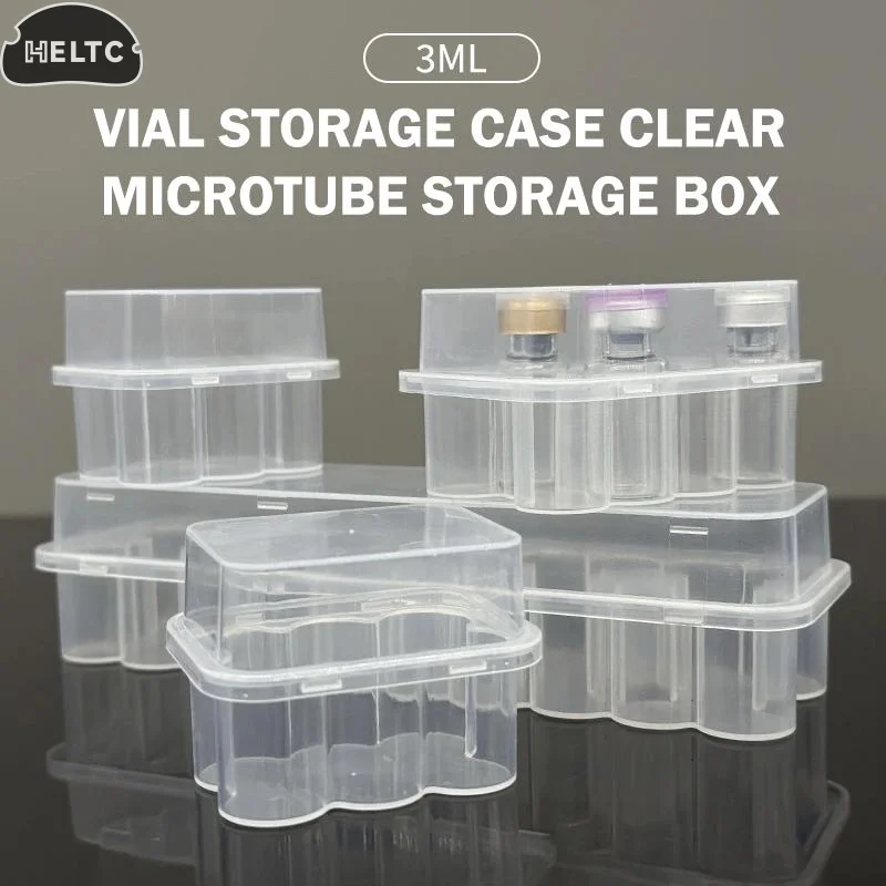 3ML Vial Storage Case Clear Microtube Storage Box Foldable Freezer Tube Box Pixelated Life Supplies Peptide Case