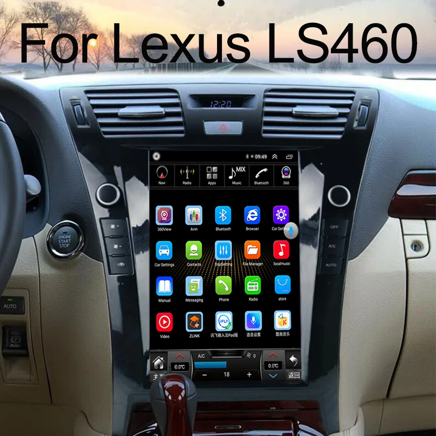 

12.1Inch Vertical Screen For LEXUS LS460 2004-2009 Car Stereo Auto Video Player Android Car Multimedia Player PX6 Tape Recorder