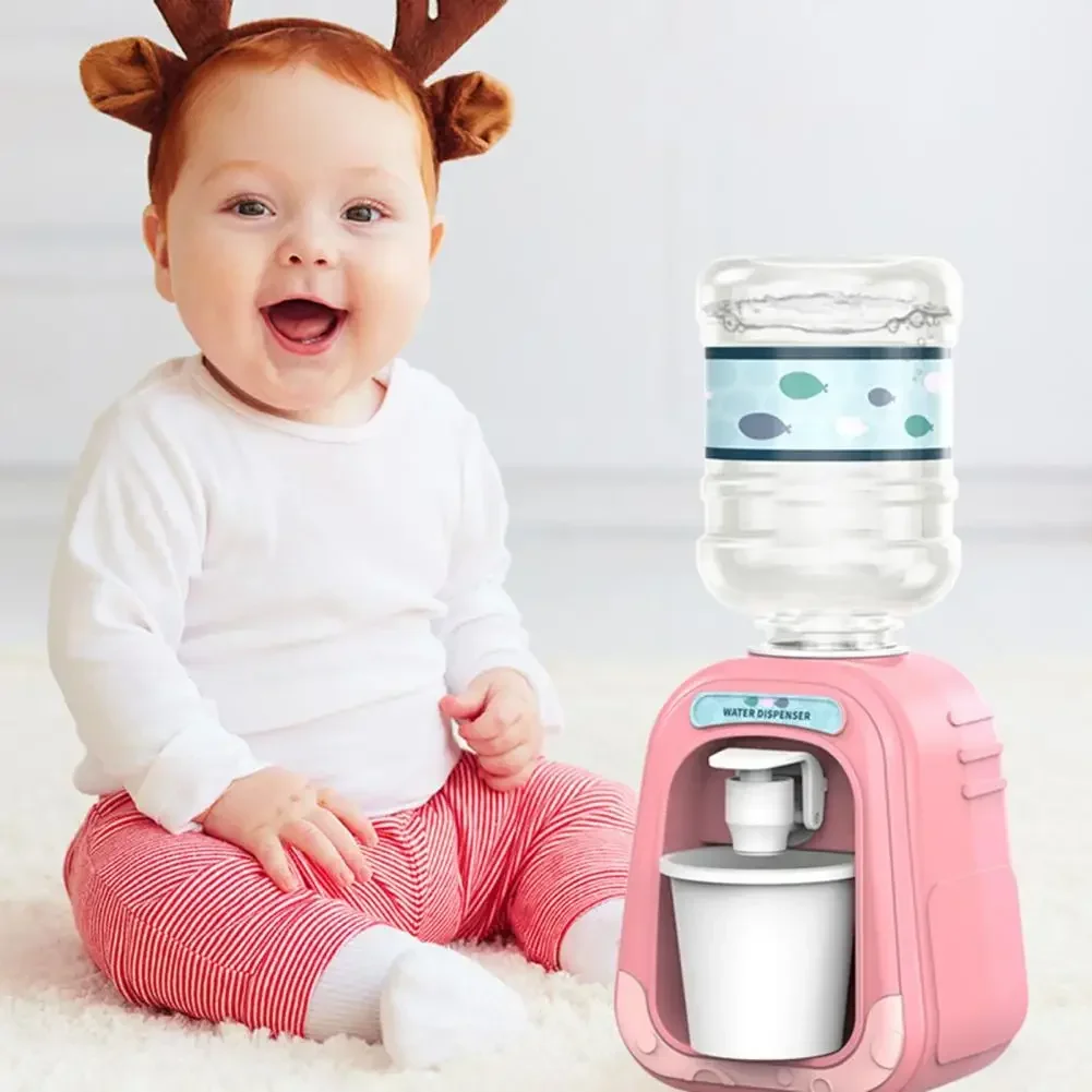 Cute Mini Water Dispenser Baby Drinking Water Cooler Lifelike Children Cartoon Simulation Device for Kid Home Decor Ornament