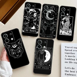 Moon Tarot Witch Cat Case For Redmi Note 13 Pro Plus 12 11 10 9 Pro 9S 10S 11S 12S 10A 9C 10C 12C 13C Back Cover