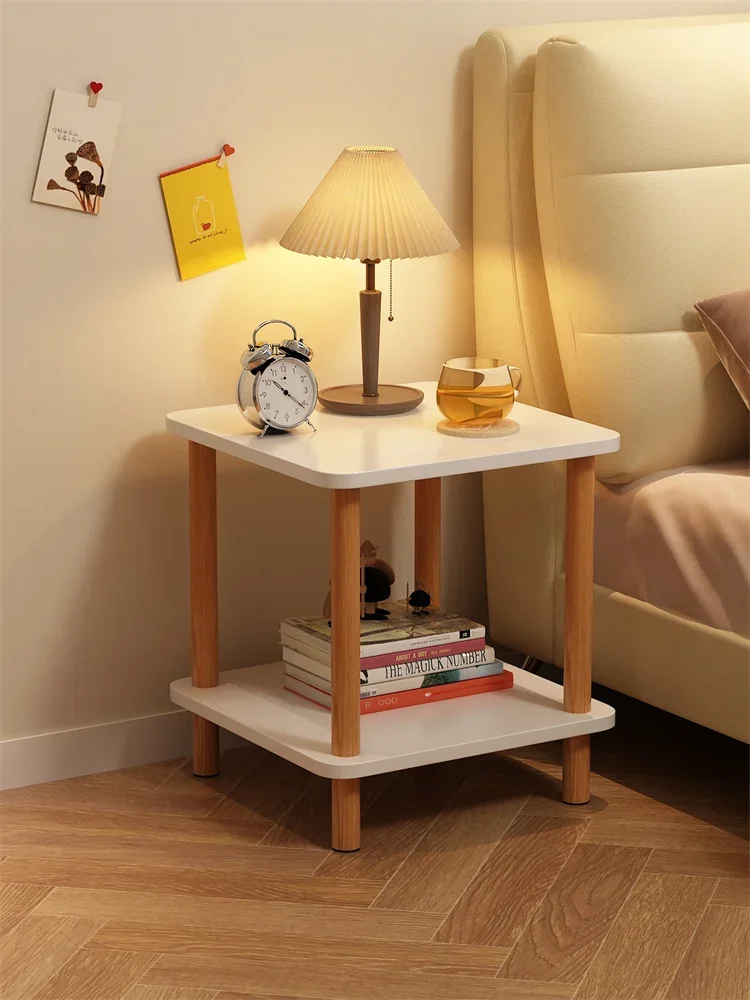 

A simple and modern bedside table for rental housing, a bedside storage rack for household bedrooms