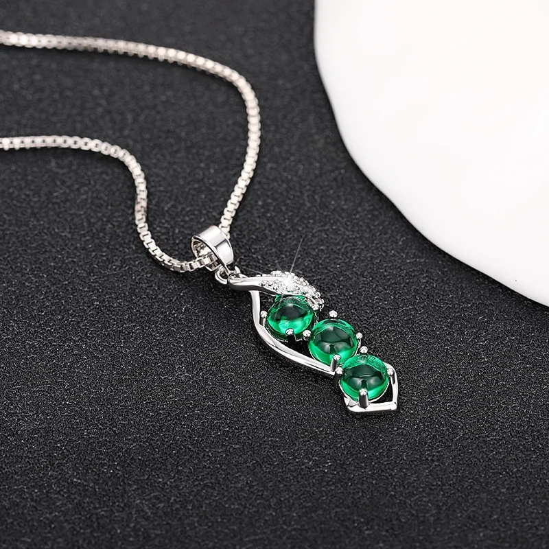CAOSHI Personalized Cubic Zirconia Pendant Necklace Peasecod Shaped Neck Accessories Chic Silver Color Party Jewelry for Women