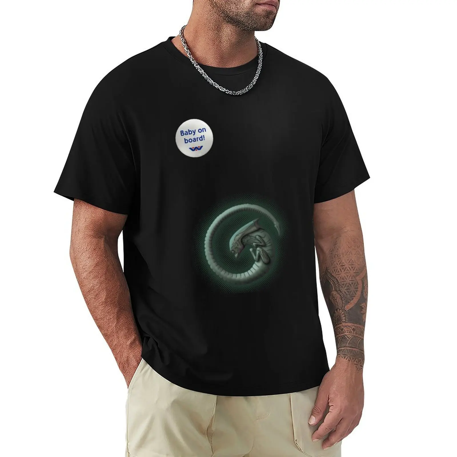 

Alien on Board! T-Shirt shirts graphic tees vintage graphic tee oversized Men's t-shirts