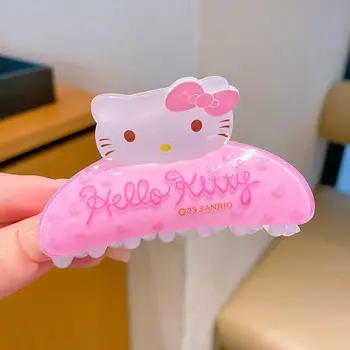 Hello Kitty Y2K 三麗鷗髮夾 女孩動漫可愛壓克力鯊魚夾 兒童髮飾 生日禮物玩具 10 最佳銷售 三麗鷗爪夾 - №2