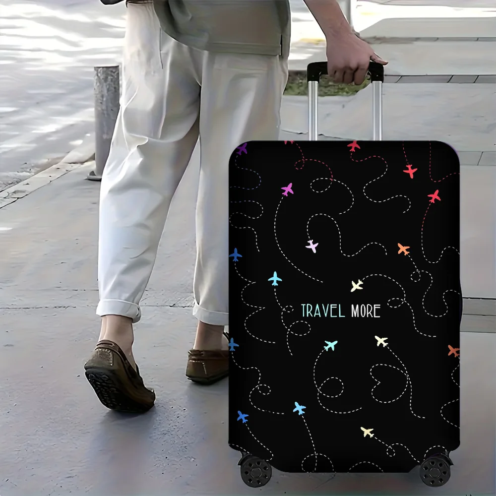 

1 PC Airline Printed Luggage Cover for luggage sizes 18-32 inches; dust and elastic travel accessories to effectively protect yo