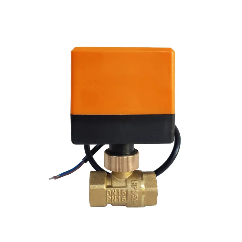 Electric Ball Valve Two-Way Female thread Brass Motorized Ball Valve, For cut off or connect the medium in the pipeline