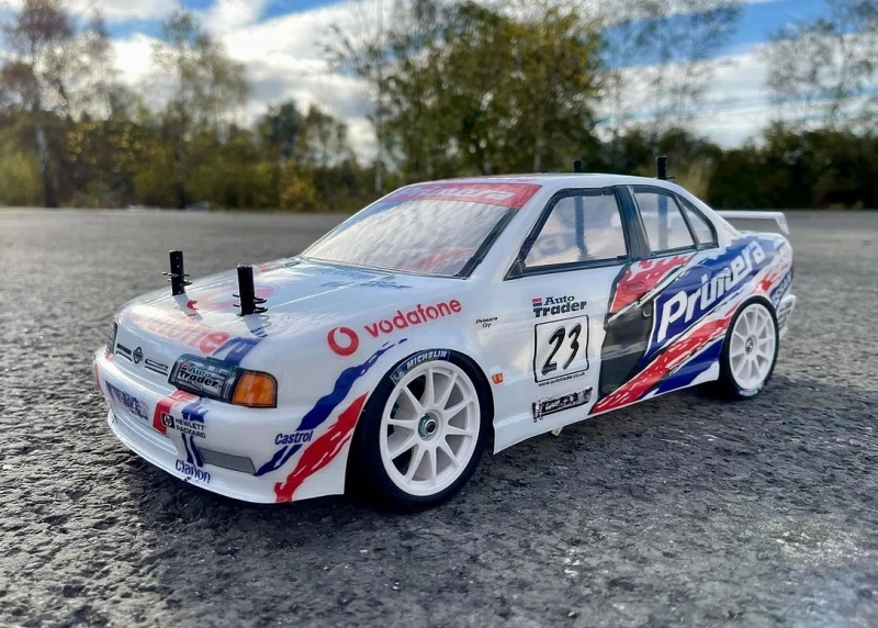 Arkusz kalkomanii Naklejki na karoserię pasują do samochodu RC Drift 1/10 touring Nissann Primera BTCC Przezroczysta lexan body shell