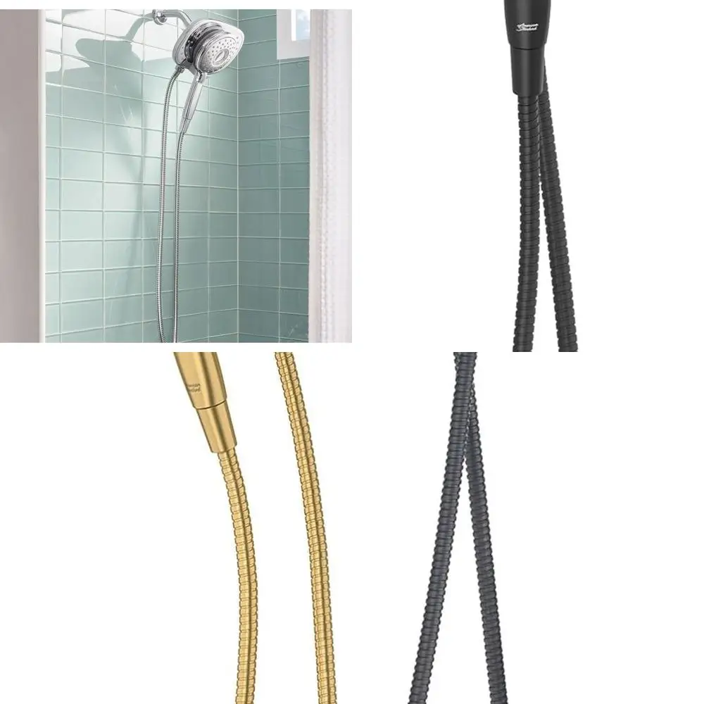 

Двухрежимная 4-функциональная душевая насадка с портативными и фиксированными опциями, 1,8 галлонов в минуту, матовый черный