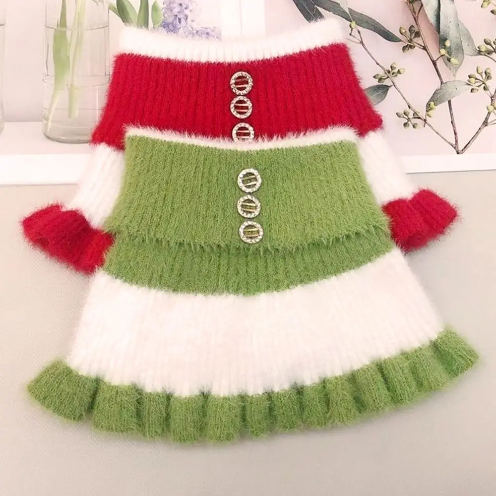 الصوف متماسكة المخملية كشكش السترة سميكة المنك الرقبة أدفأ وهمية طوق الرقبة الحرس وشاح وشاح دافئ #4