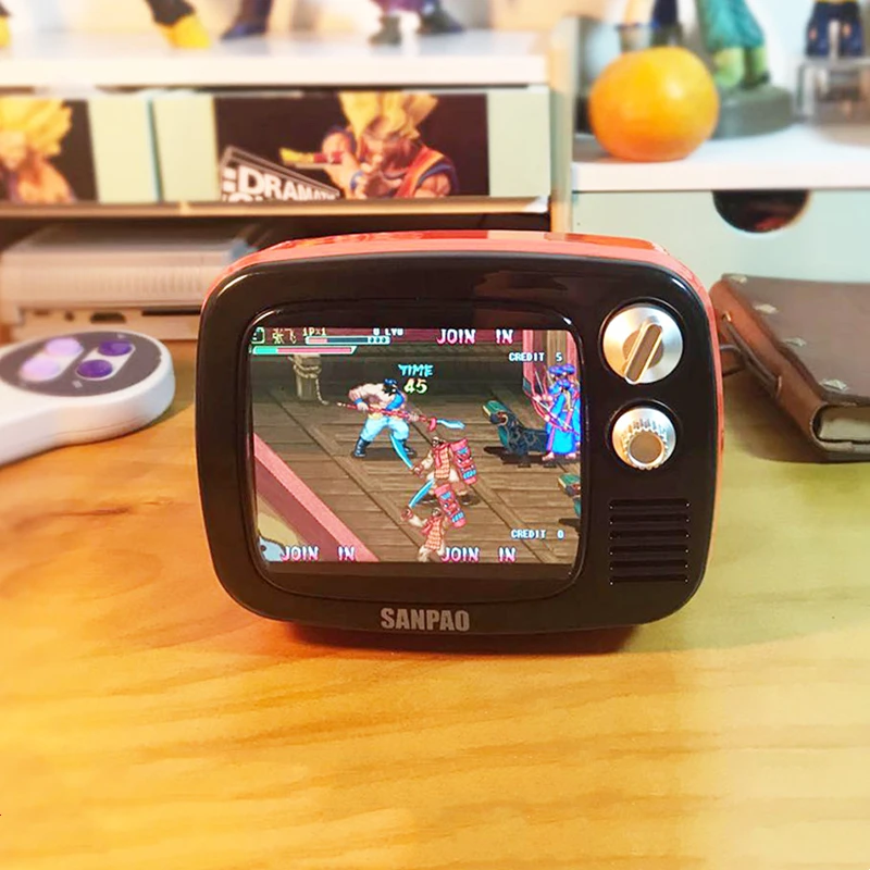 Imagem -04 - Três-tiro Retro tv Android Game Console tv Nostálgico tv de 3.5 Polegadas Mini tv Portátil