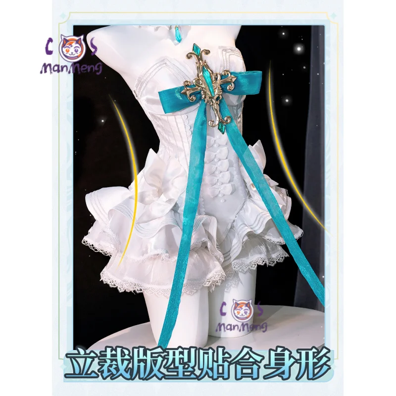

Miku Anime Cospaly miku Costume Jumpsuit skirt leg, tie socks headwear props accessories angel set Halloween women uniform