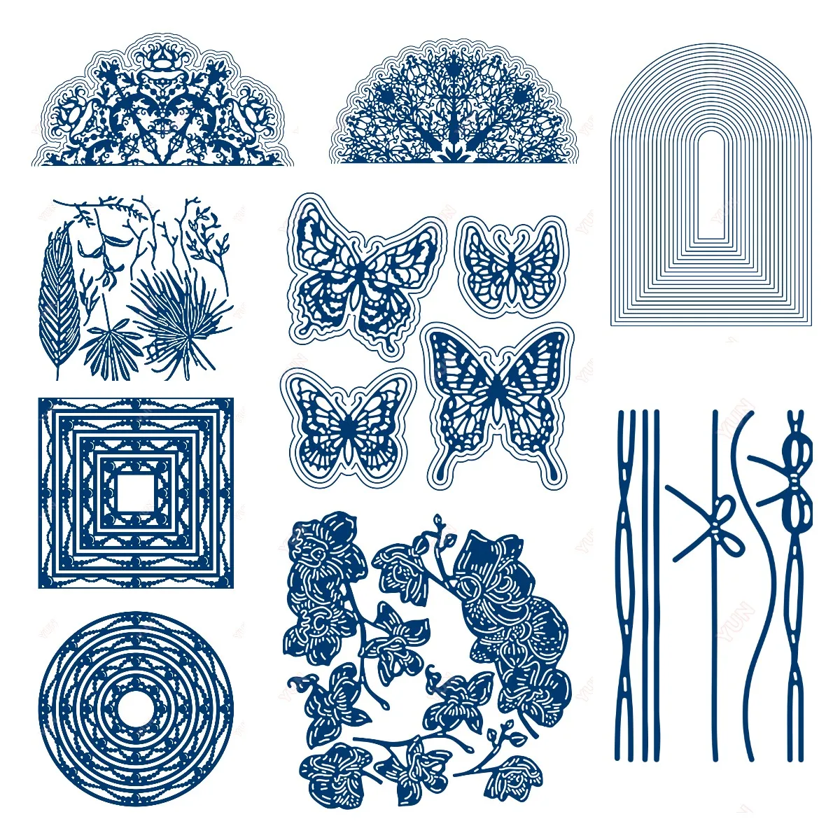 

Finishing Touches Angelic Orchids Nested Archway Die Set Metal Cutting Dies Decoration Scrapbook Handmade Mold Embossing