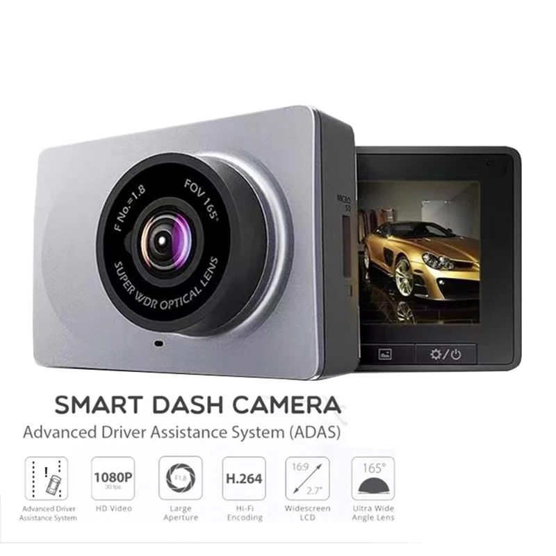 

for xiao YI Smart Dash Cam For Car ADAS 2.7 Screen Full HD 1080P Dash Cam with Night Vision ADAS English International Version