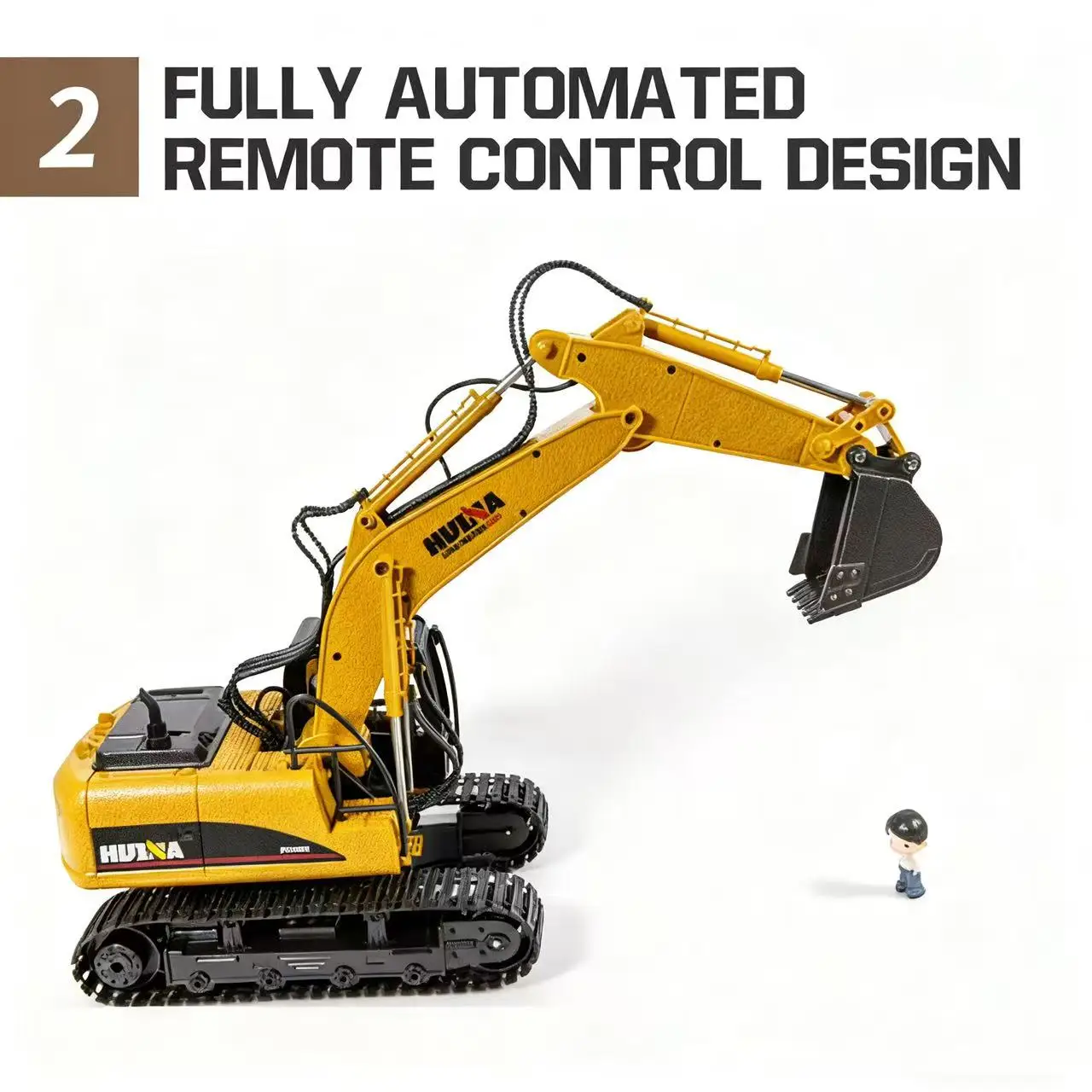 ホイナ550HD 1/14合金製15チャンネルリモコンショベルカー メタルバージョン 2.4Gワイヤレス大型建設車両ショベルカーおもちゃ