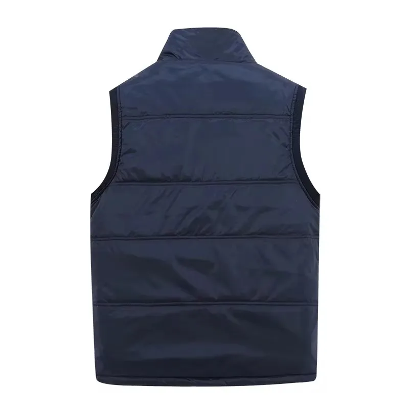 Gilet imbottiti da uomo autunno inverno moda uomo gilet caldi foderati in pile giacca a vento all'aperto giacche sportive senza maniche abbigliamento