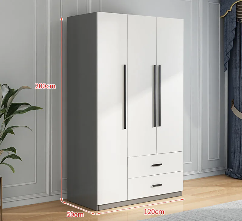 غرفة نوم منزلية قابلة للتخصيص، خزانة تخزين بسيطة، خزانة ملابس للأطفال في لوح حبيبي للإيجار، شقق صغيرة، باب من الخشب الصلب #1