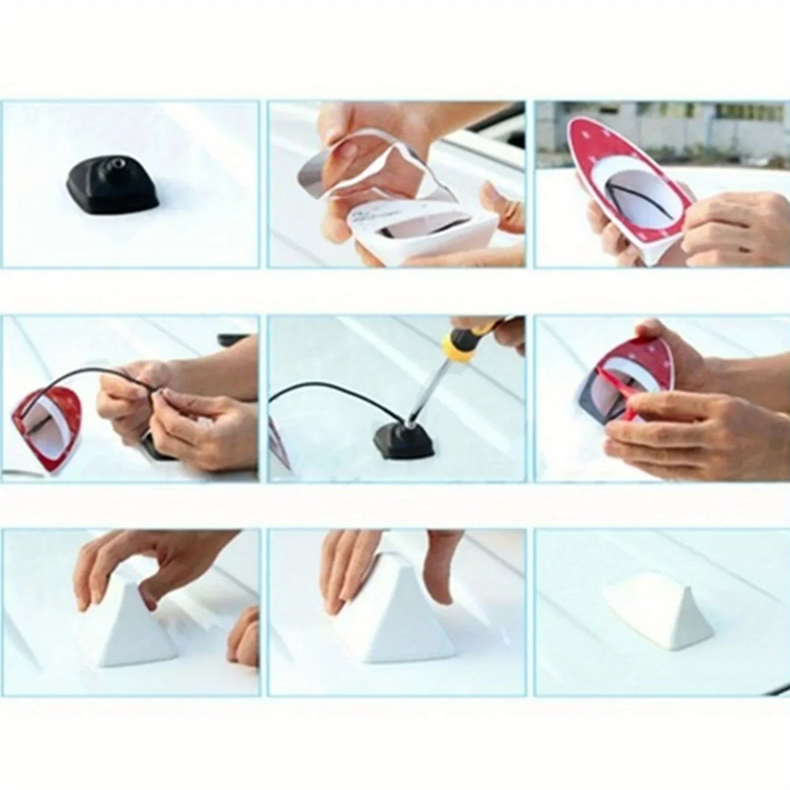 1szt Radio samochodowe Shark Fin Antena samochodowa Shark Radio FM Sygnał Projekt dla wszystkich samochodów Anteny Auto Zewnętrzna stylizacja Części zamienne