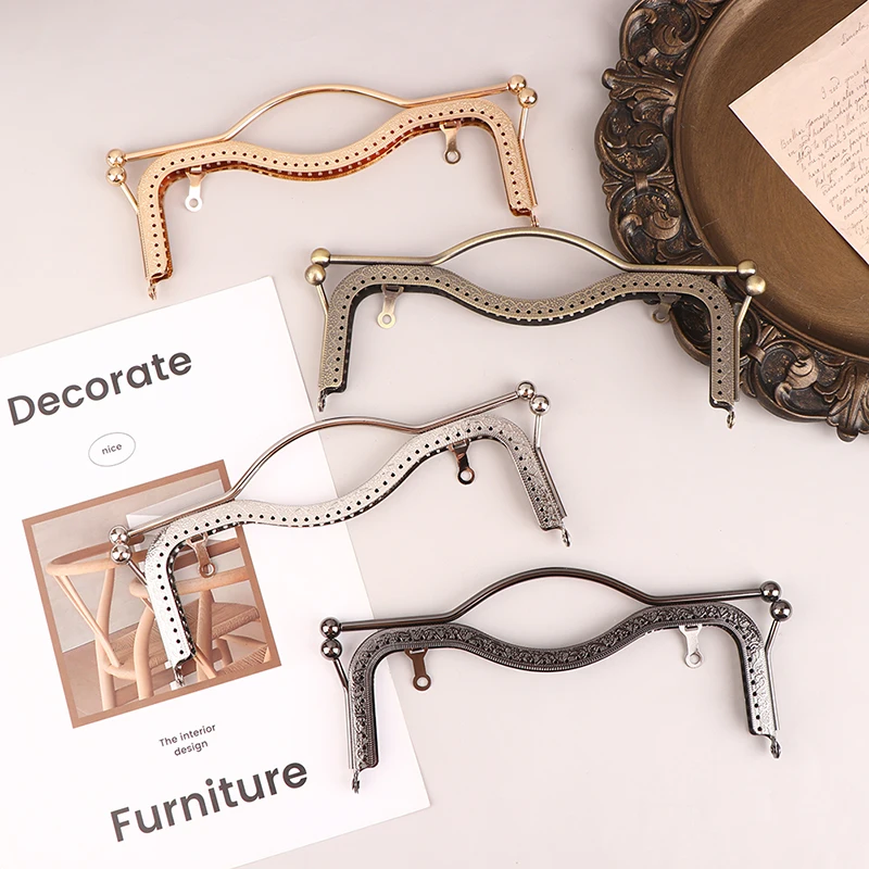 

1Pc Fashion Women Bags Handle Metal DIY Coin Purse Bag Handle Handbag Clasp Lock Arch Frame Bags Accessories