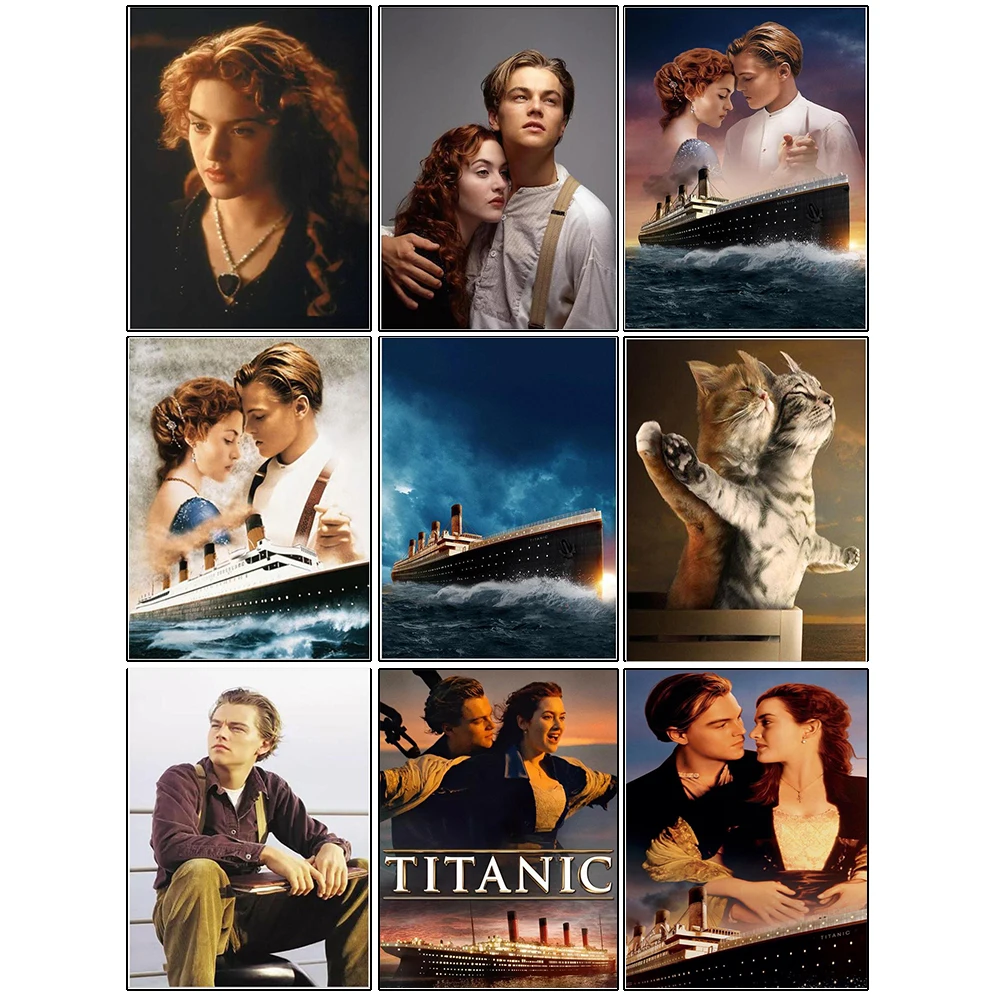 

Full SquareRound Drill 5D DIY Diamond Painting Titanic Romantic love story Embroidery Cross Stitch 5D Home Decor Gift