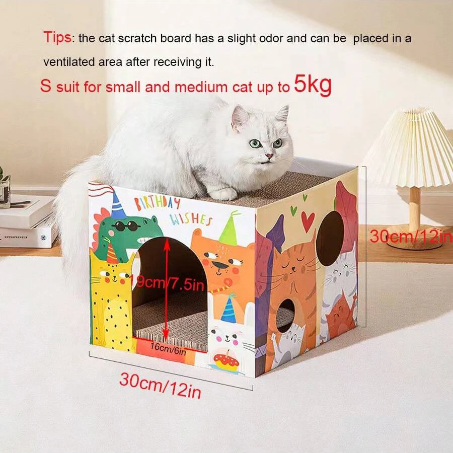 Double-layer cat house cat scratching board corrugated paper cat scratching board cat claw grinding toy