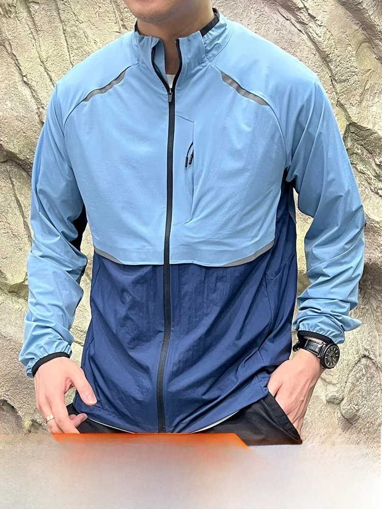Break Wind Series Outdoor Jacket Laser Perforated Reflective Waterproof Elastic Breathable Quick Dry Nylon Spandex Youth Fashion