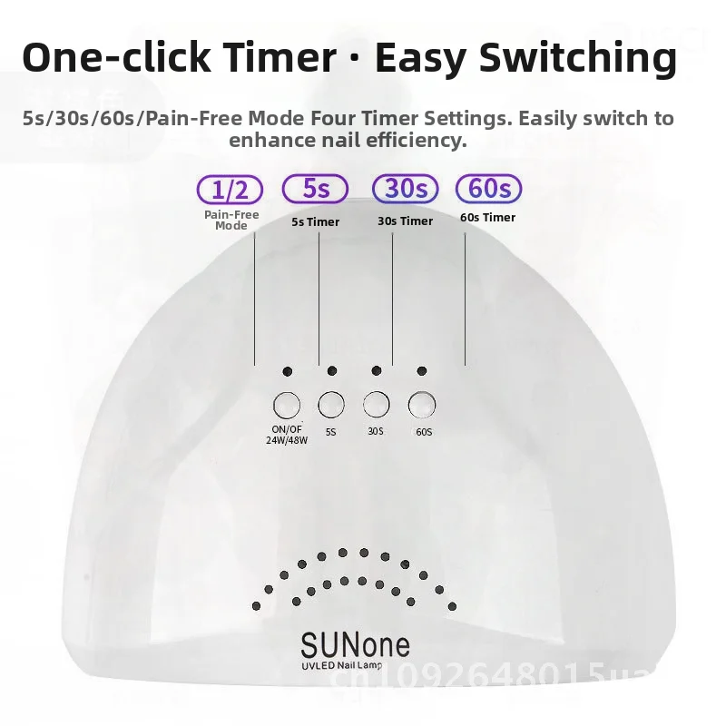 Sunone Sunshine 1 UV-Nagellampe, 48 W, Induktions-Phototherapie-Backlampe für Nagelkunst, mit Nagellack-Kleber und Zubehör