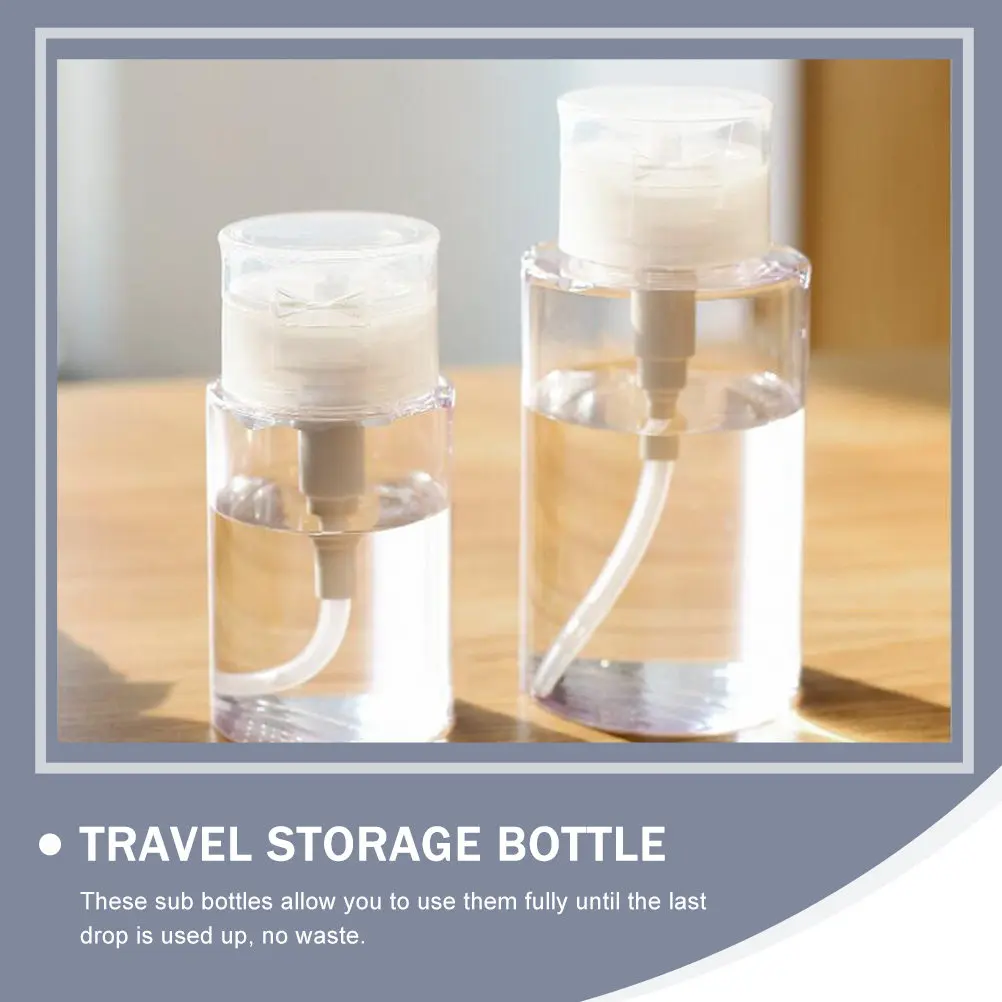 

2Pcs Press Liquid Dispensing Bottles Leakproof Reusable Travel Storage Sub Packing Petg Bottle Outdoor Portable