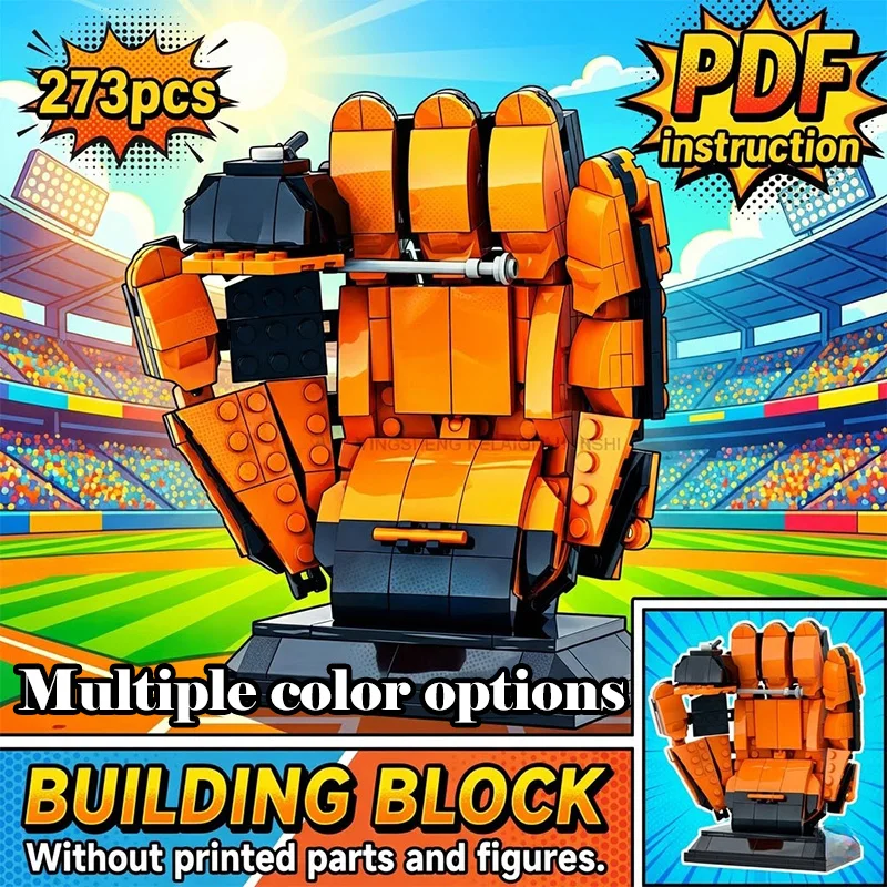MOC Sports Match Player Gear Construction Set Baseball Fan Gift Building Bricks Toy