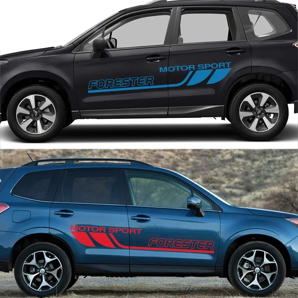 ملصق لصائق سيارة لسوبارو فورستر ، ملصقات تشذيب الباب الجانبي ، فيلم فينيل رياضي ، ديكور جسم السيارة ، ملحقات الشارات