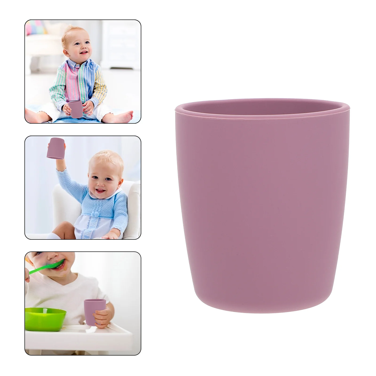1 قطعة كوب تدريب آمن للطعام من السيليكون للأطفال الرضع الصغار تعلم مياه الشرب كوب تغذية الحليب مريح #4