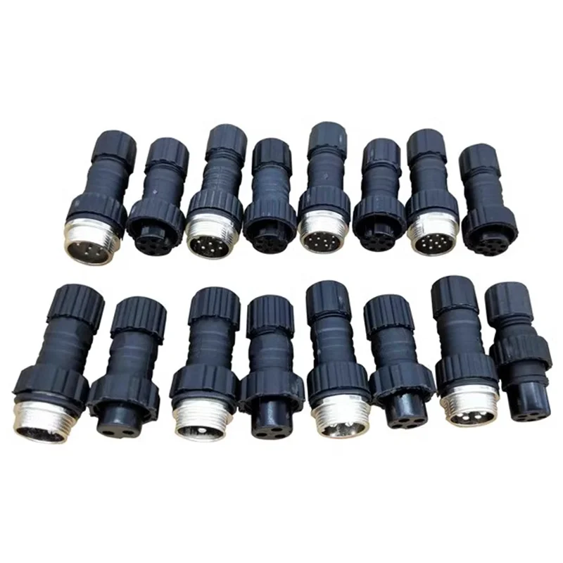 5/20/100Sets GX16 Aviation Connector M16 Waterproof Back Nut Docking Male&Female Plug And Socket 2/3/4pin 5pin 6pin7pin8pin9pin