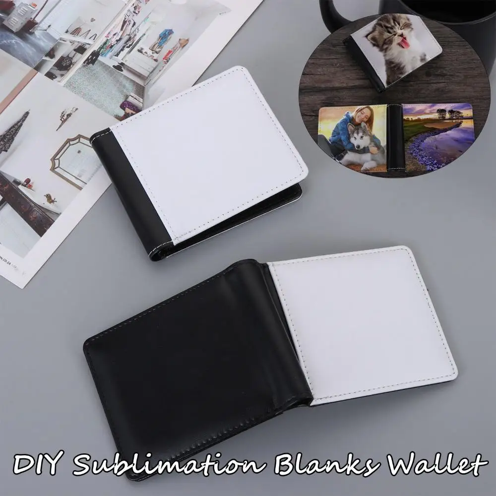 Print Image Gift for Women Men for Work Travel Blank Purse Sublimation Heat Transfer Wallet Card Holder Leather