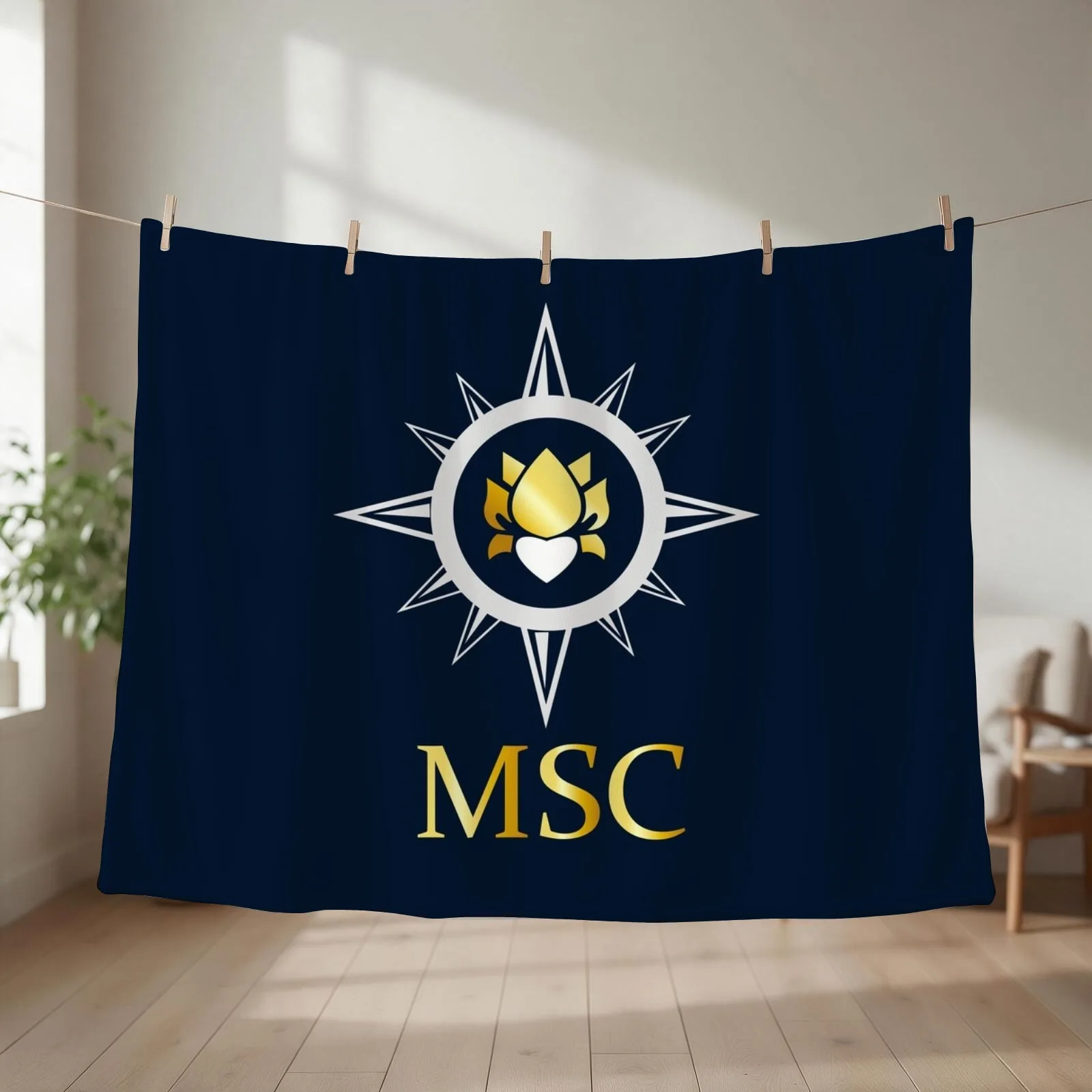 msc yacht club Throw Blanket couch cozy soft plush fuzzy picnic outdoor blanket
