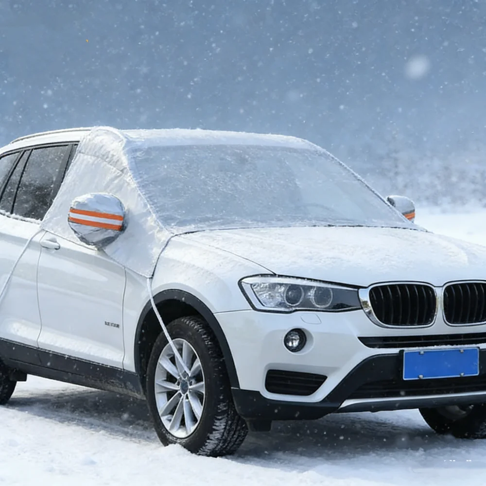 Winter Thickening Car Windshield Cover  Rear View Mirror Covers  Outdoor Anti-frost Dustproof Heatproof Fit Sedan SUV Hatchback