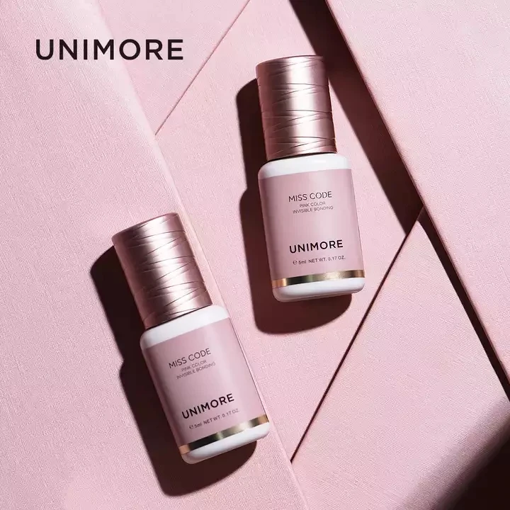 

UNIMORE Eyelash Extension Glue Pink Transparent Adhesive Waterproof Eyelash Primer Eyelash Extension Deep Cleansing Primer