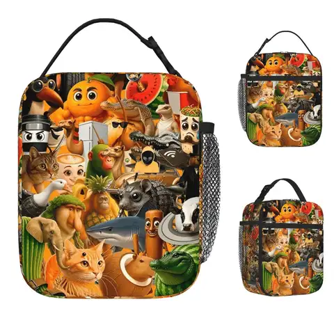 Scatole per il pranzo isolate Brainrot italiano Divertente AI Meme Tung Sahur Scatola per alimenti per alimenti Scatola per il pranzo termica dal design unico Picnic