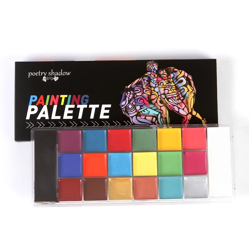 

20Colors/Pack Oily Face Palette Kids Safe Flash Body Painting Art Halloween Party Cosplay Makeup Fancy Dress Beauty Palette