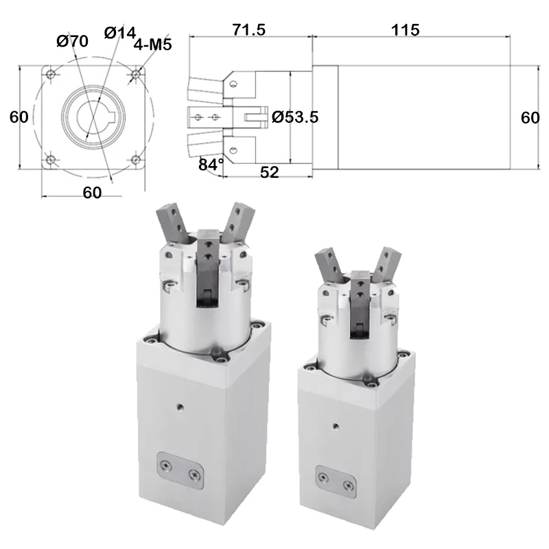 Pneumatic Cylinder WXXCT2/3/4-32DP Rotary Jaw Cylinder Screw Bottle Cap Special Cylinder Filling Machine Cap 2/3/4 claw