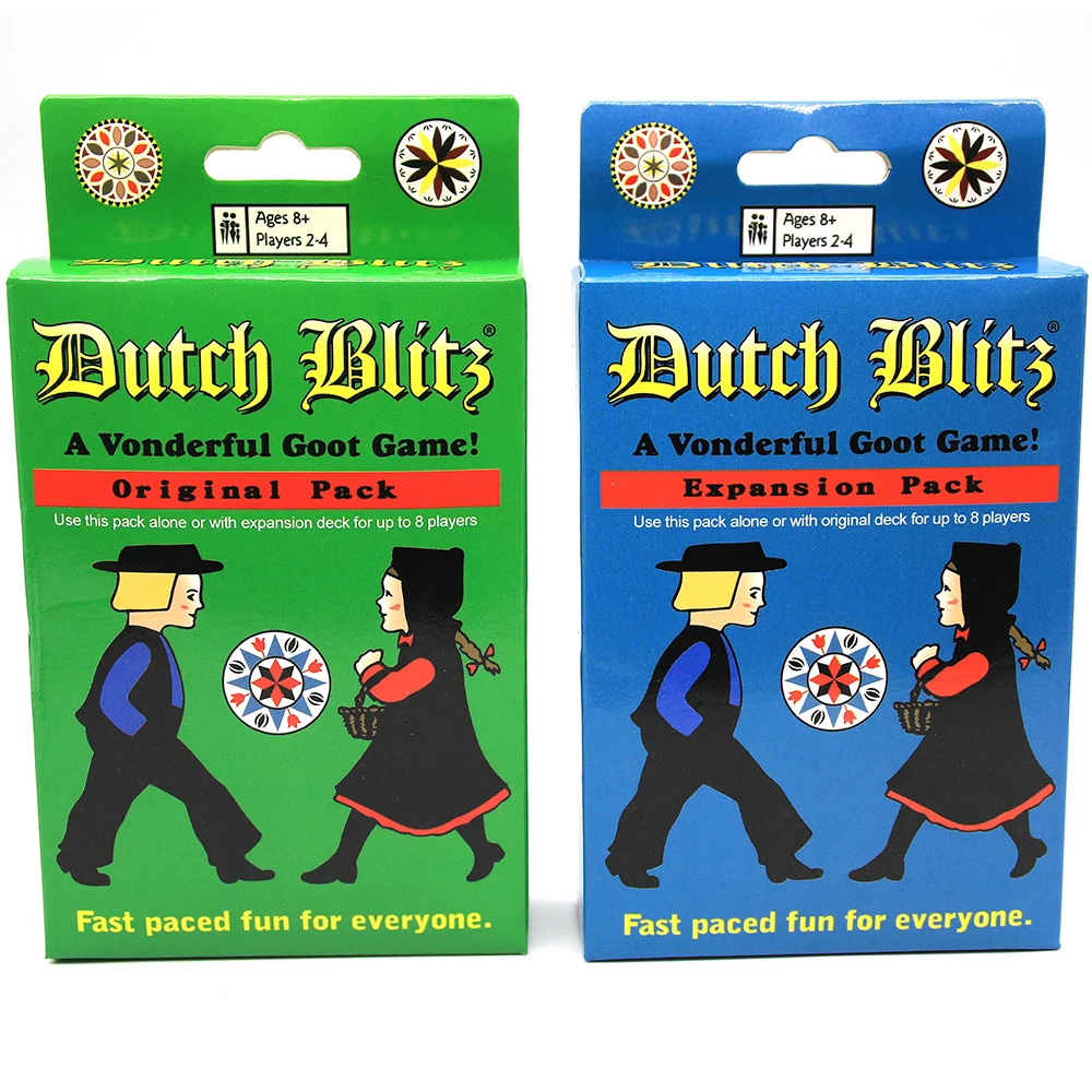 لعبة البطاقات Dutch Blitz The Original Fast Paced تحتوي على 160 بطاقة سريعة وسهلة التعلم لعبة عائلية رائعة