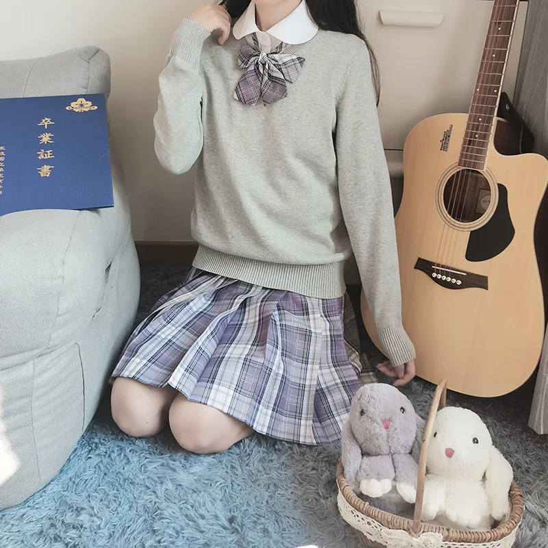 Moda giapponese originale stile campus pullover uniforme studenti e studentesse maglione lavorato a maglia maglione con scollo a V stile college autunno