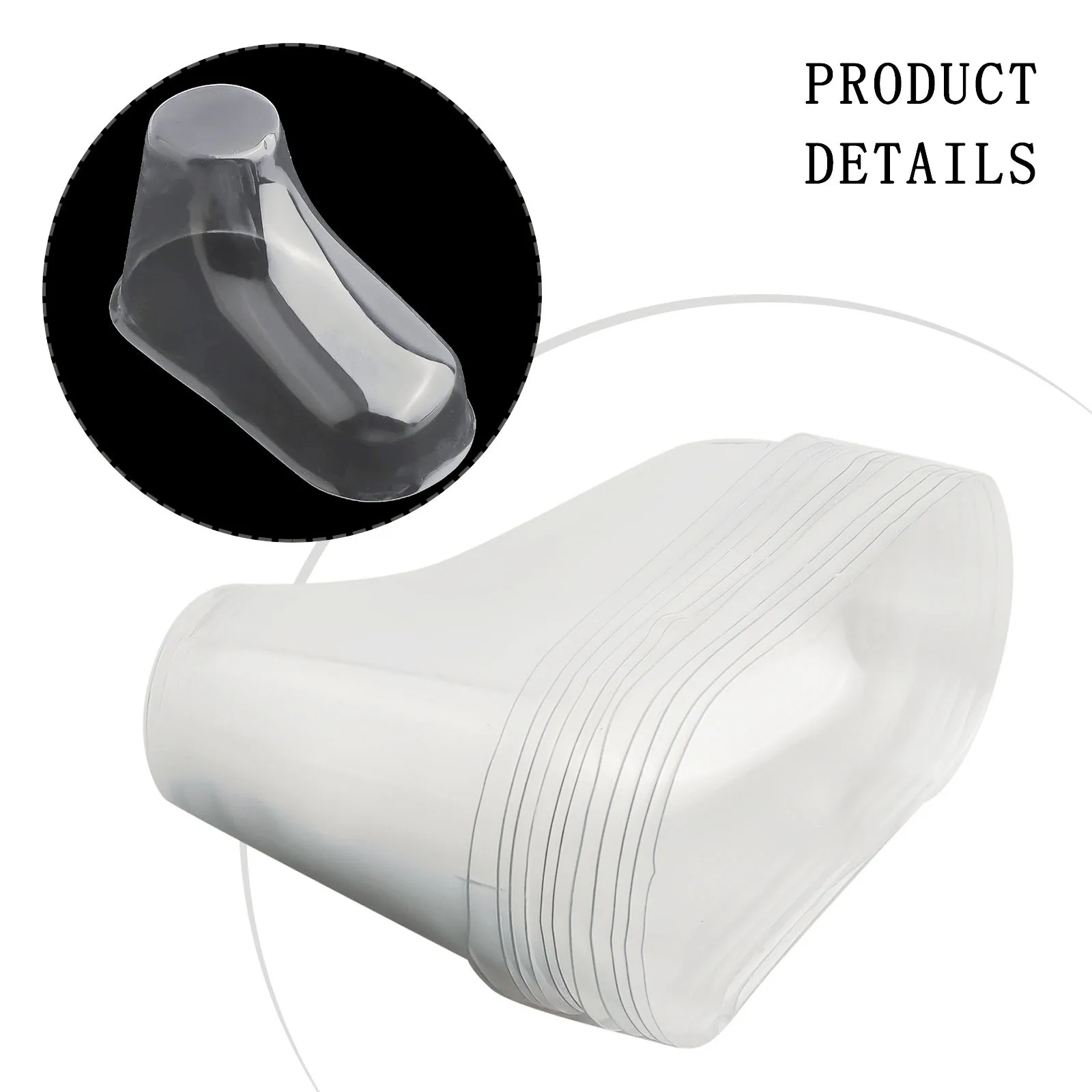 10 Piece PVC Clear Baby Bootie Display Socks for Showing Off Infant Shoes in Shops Online Listings and Up Stands