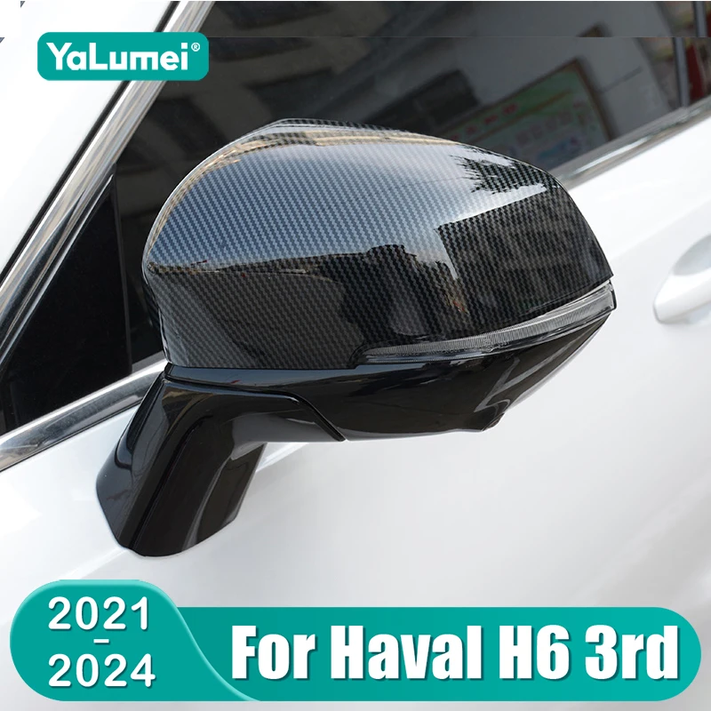 

For Haval H6 3rd Gen 2021 2022 2023 2024 HEV PHEV Car Side Rearview Mirror Cap Cover Shell Trim Accessories