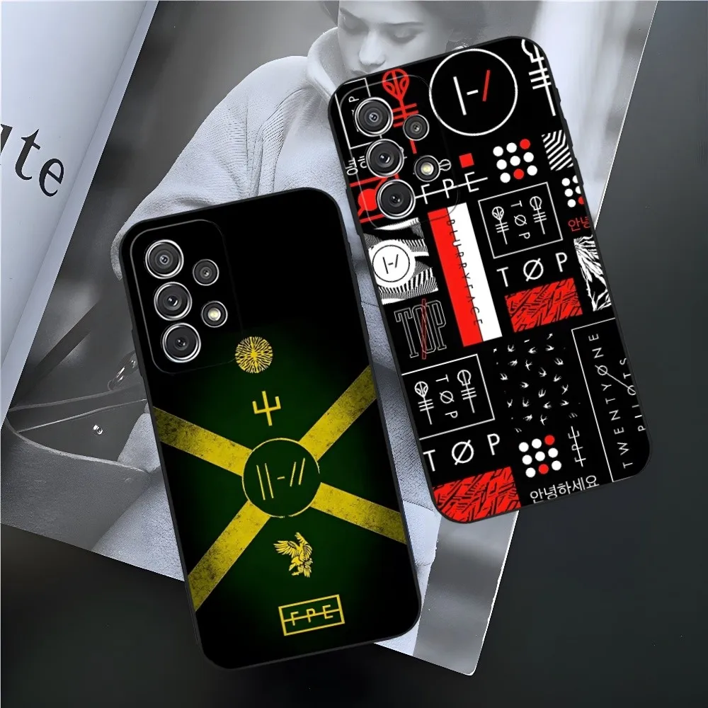 Twenty One Pilots 21 Phone Case for Samsung Galaxy S23 Ultra S24 S22 S20 Fe S21 Plus A54 A34 A24 A53 M54 Note 20 Cover