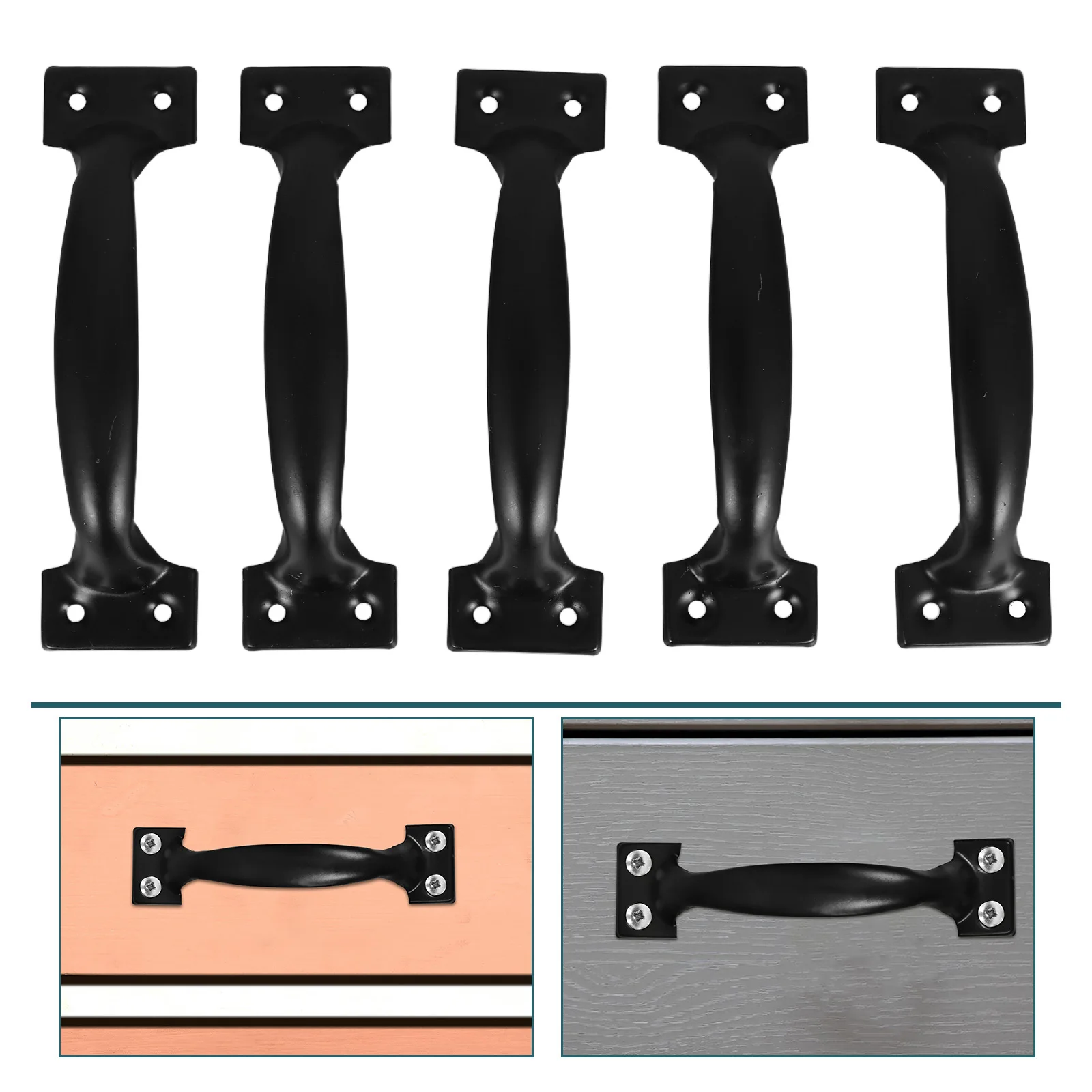 

20 Pcs Door Handle Dresser Pull Cast Iron Black Knobs Cabinet Bathroom Drawer Pulls Closet Handles Vintage