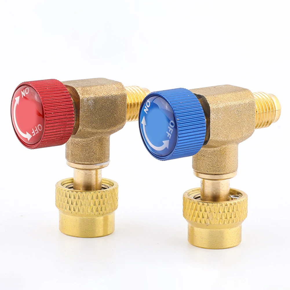 1Pcs Air Conditioning Safety Valve Copper Safety Valve Right Angle Valve Connectors For R22 R32 And R410 Air Conditioning Units