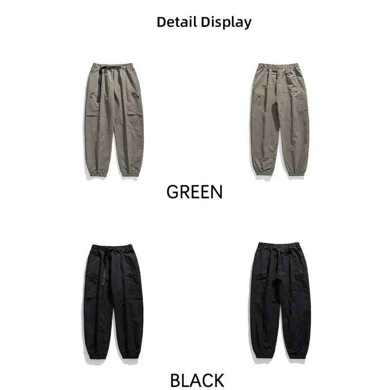 TFETTERS Autumn Men Cargo Pants 2026 Multi Pocket Waterproof Solid Color Casual Pants 100% Nylon Outdoors Tourism Men Clothes