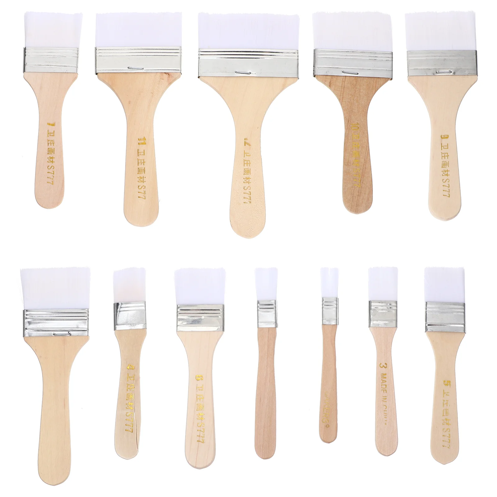 

12 Pcs Accessories Nylon Brush Student Watercolor Pens Nail for Art Wood Paintbrushes Kit